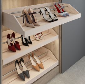 140x946x452 Soft Close Birch Ply Shoe Rack (Includes Runners)
